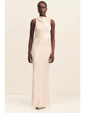 NWT Shona Joy La Lune High Neck Bias Maxi Dress Size 4